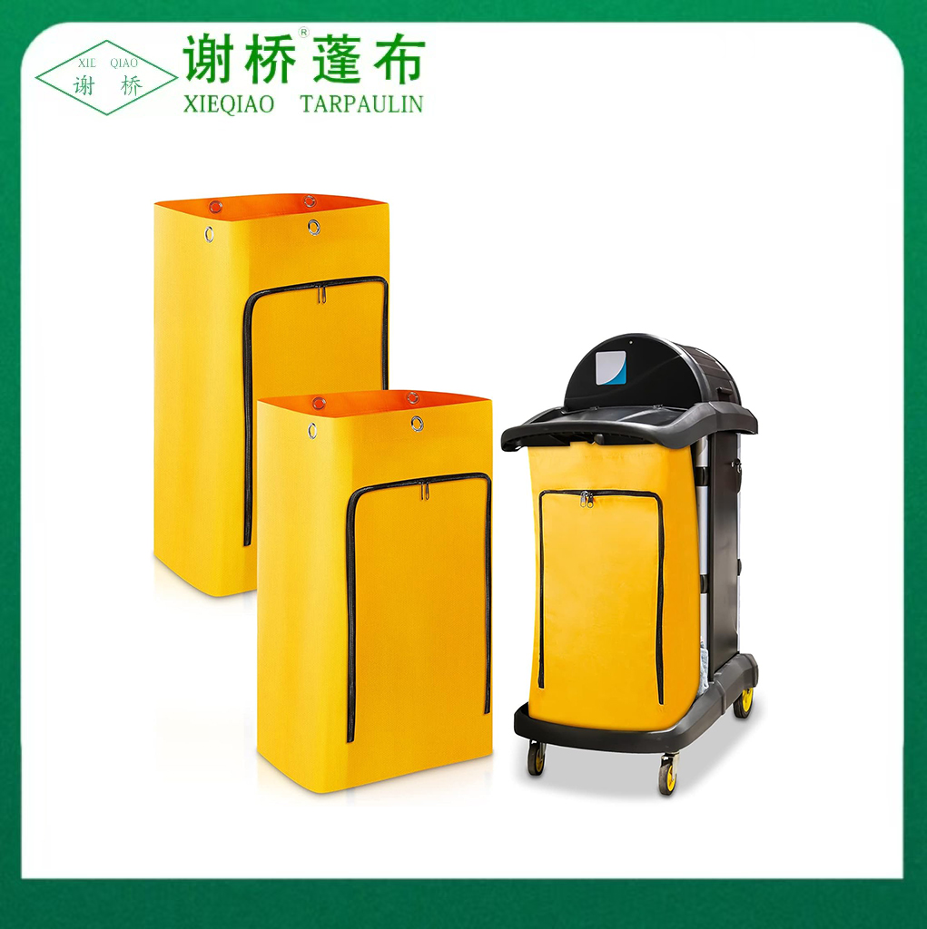 Túi thay thế vinyl thương mại xe janitor với dây kéo