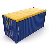 Tarps container mở